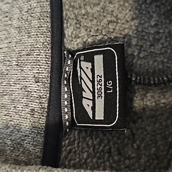 Mens LG AVIA Sweatshirt Grey Zipper Neck - Picture 2 of 6